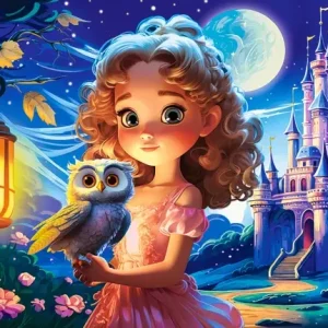 puzzel princess with owl 120pc